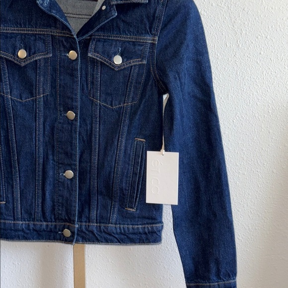Etica dark Blue Denim Jacket Size S NWT - Picture 3 of 7